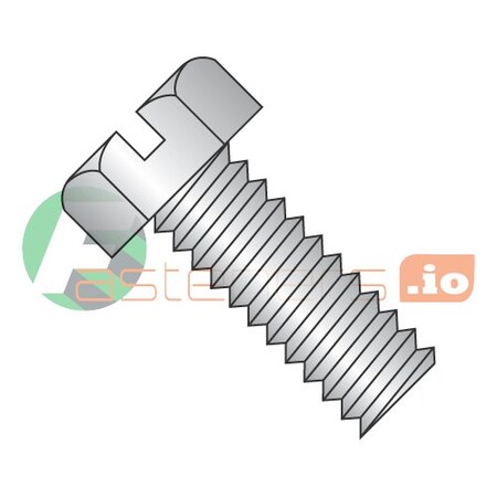 Newport Fasteners #8-32 x 3/8 in Slotted Hex Machine Screw, Plain 18-8 Stainless Steel, 5000 PK 333404